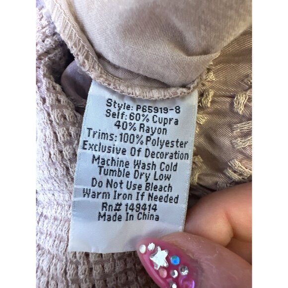 Johnny Was Embroidered Pink Pants w/ Elastic Waist - Picture 7 of 7